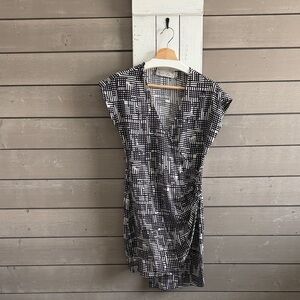 Shipley & Halmos Monochrome Patterned Mini Dress
